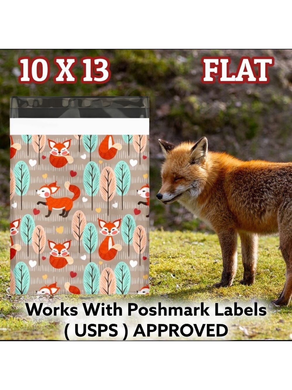 25 10X13 Poly Mailers Fox And Woods Shipping Envelopes PRICE IS FIRM Fall - Picture 9 of 13
